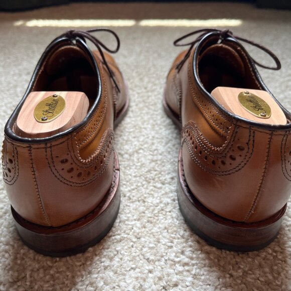 Allen Edmonds Strand Mens Cap Toe Oxford Dress Shoes 9.5 D Walnut Brown Leather - Picture 5 of 9